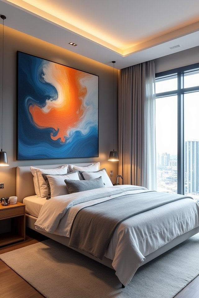 abstract vibrant wall art