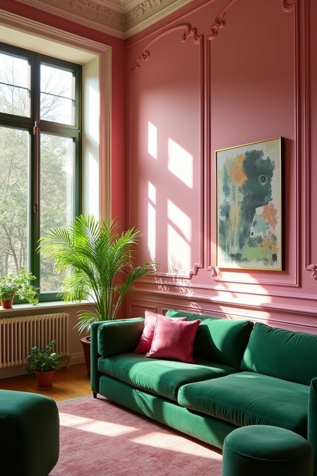 accent walls define spaces