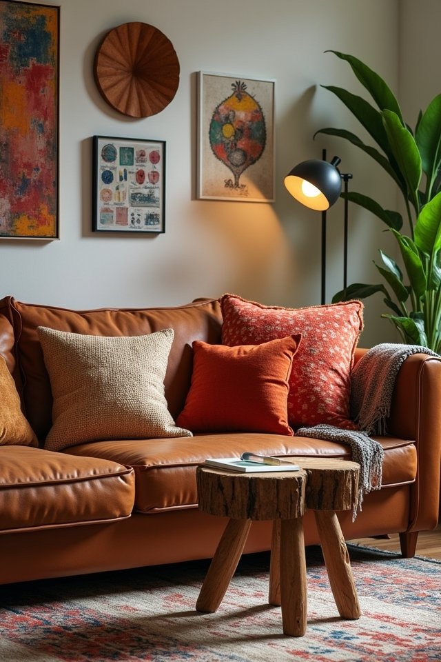 accessorize your leather couch