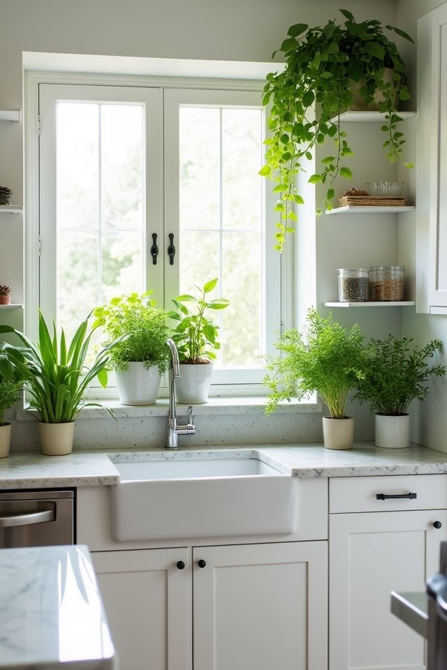 add vibrant kitchen plants