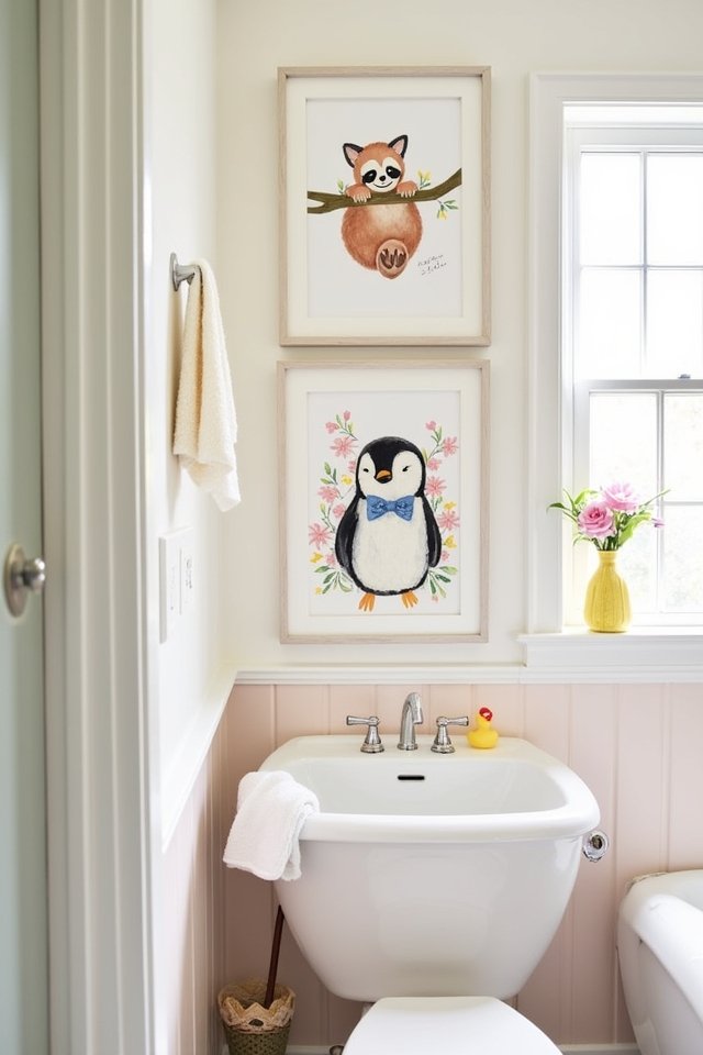 adorable animal bathroom decor