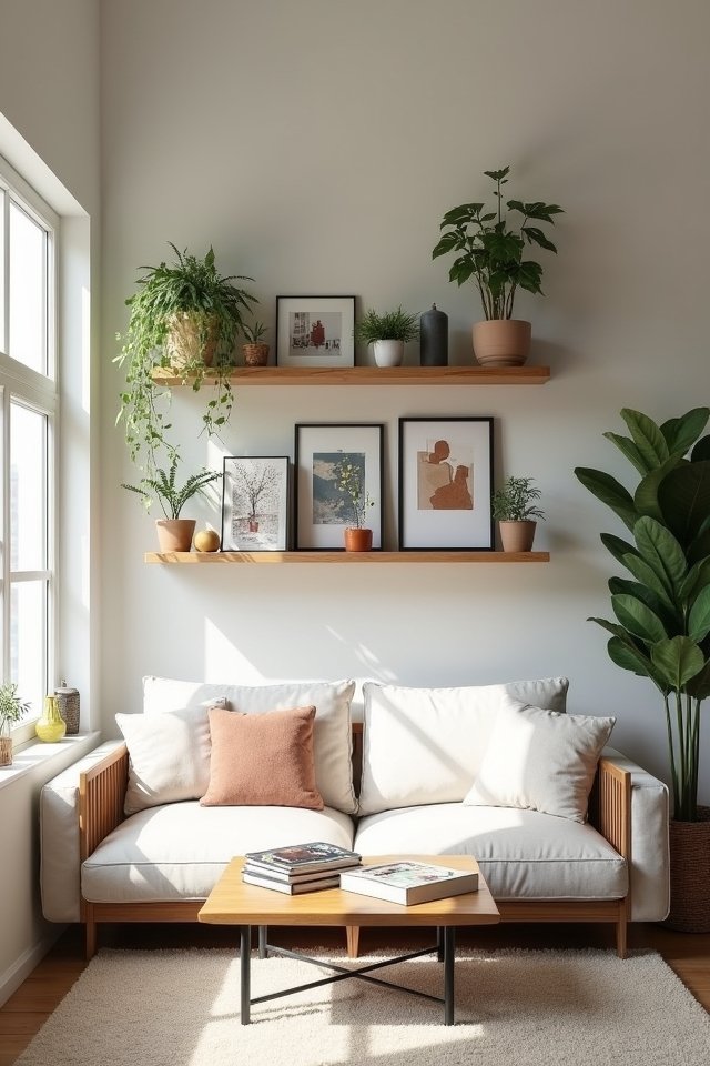 airy floating shelf elegance