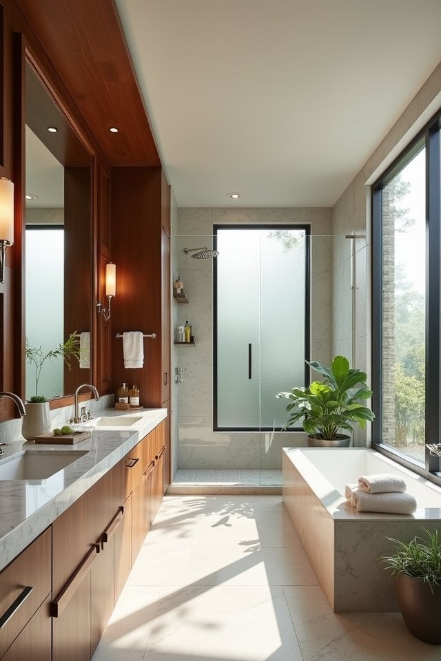 ample storage bathroom organization