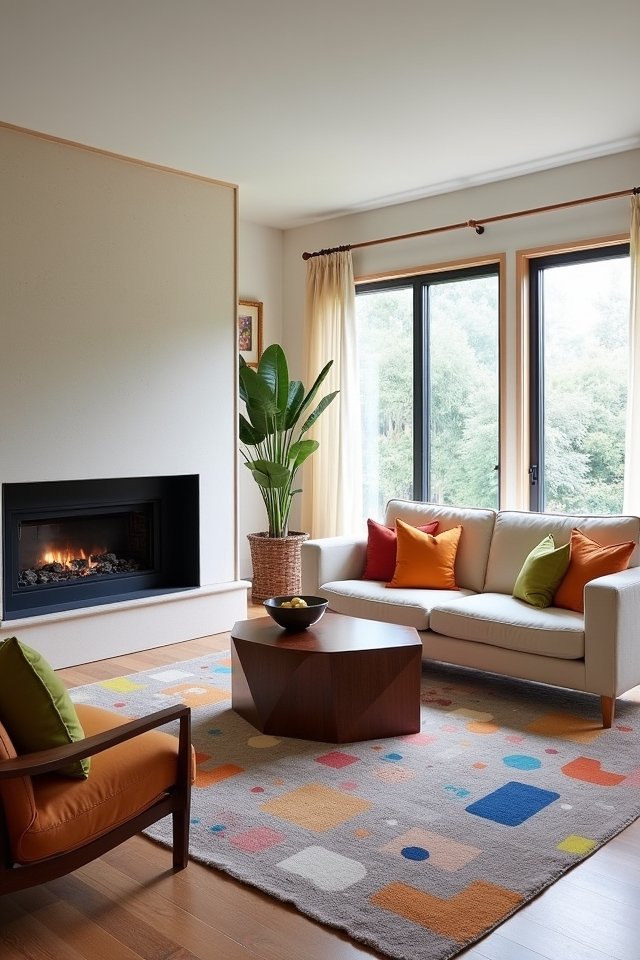 angled seating creates coziness