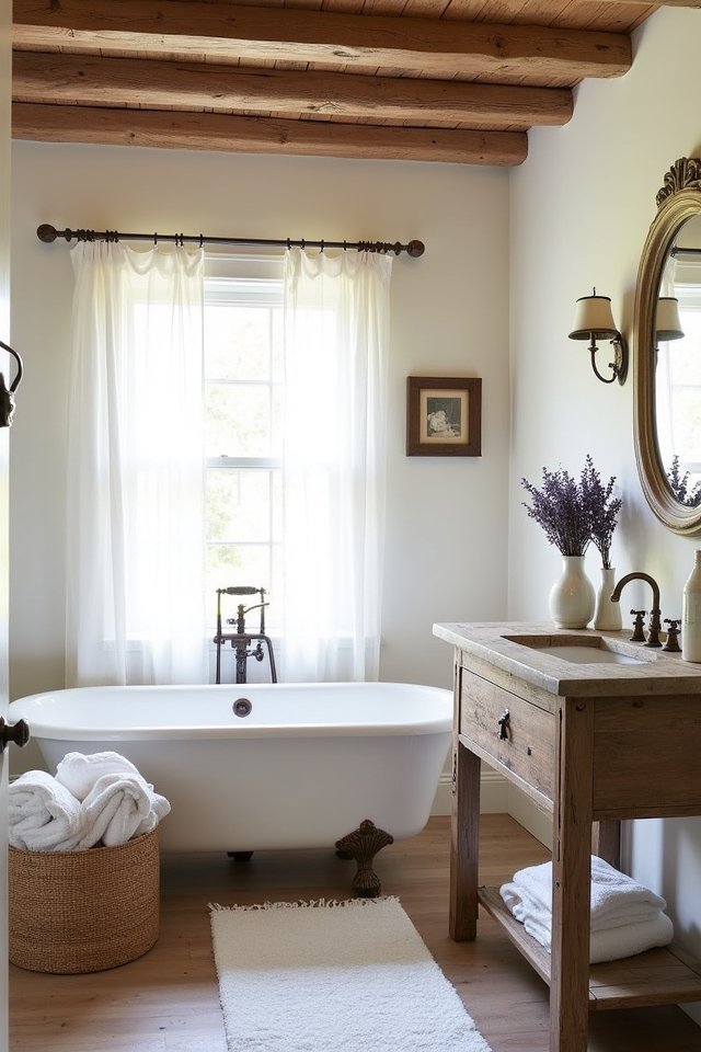 antique accessories enhance bathrooms