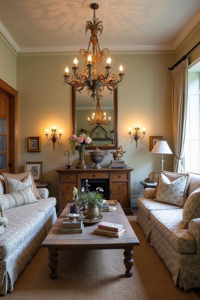 antique lighting adds charm