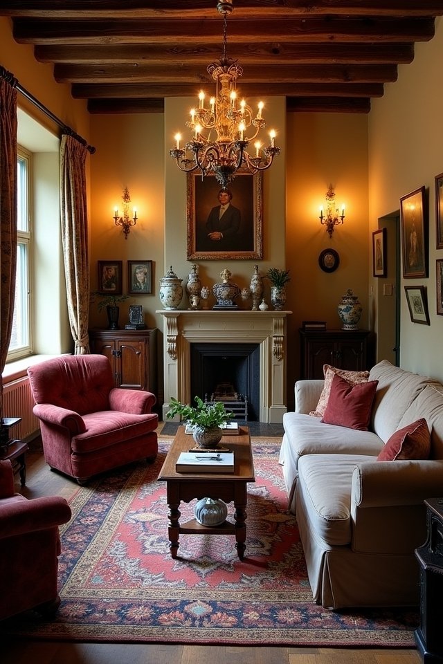 antique lighting adds warmth