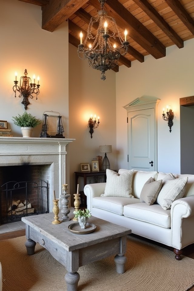 antique lighting enhances ambiance