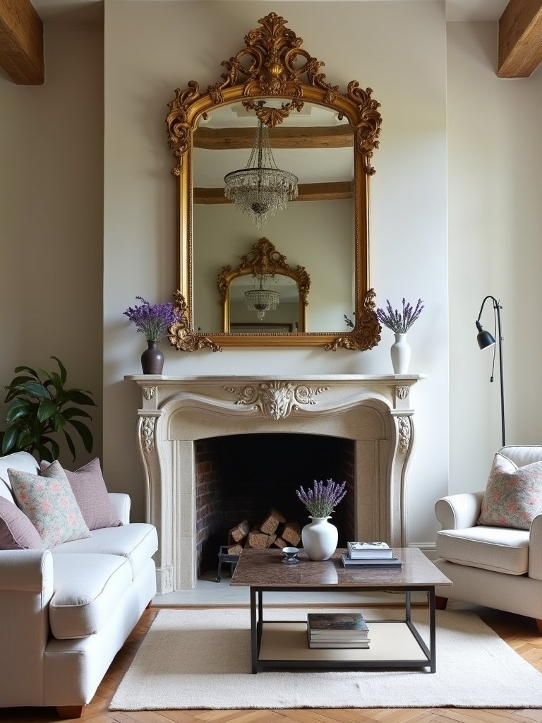 antique mirrors enhance living spaces