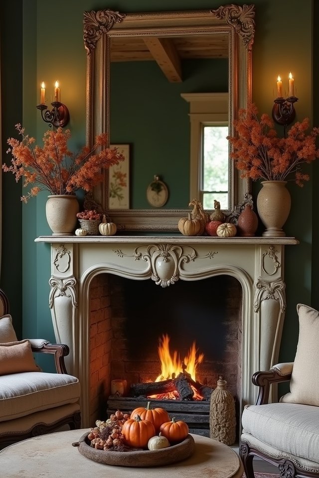 antique mirrors enhance rustic charm