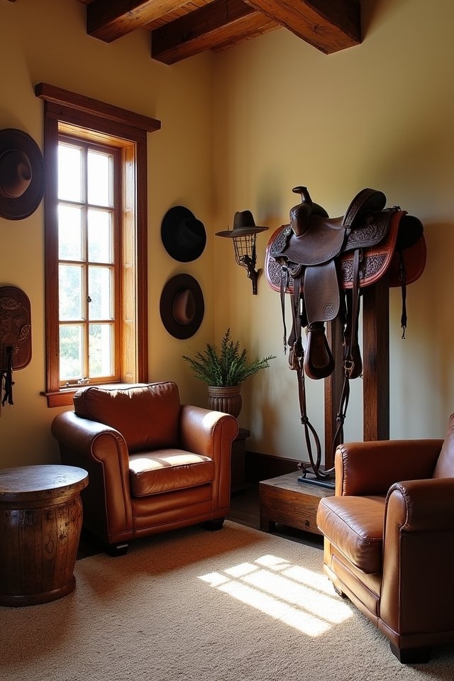 antique saddle display ideas