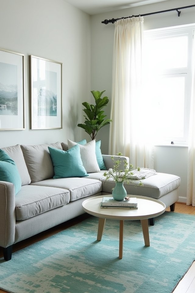 aqua and grey tranquility
