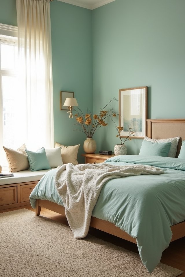 aqua and light brown retreat