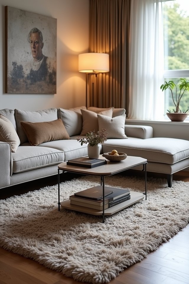 area rugs define spaces