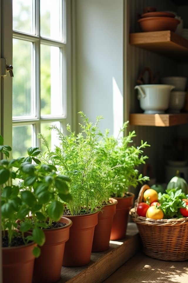 aromatic kitchen herb garden