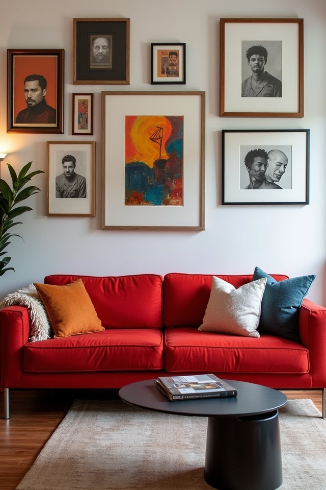 art enhances bold decor