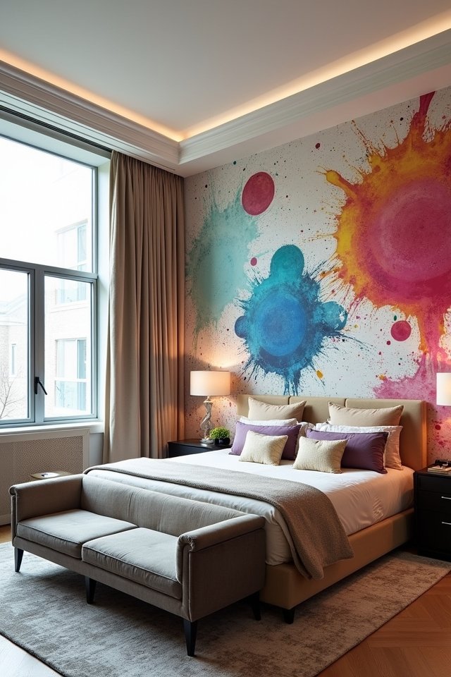 artistic abstract bedroom designs