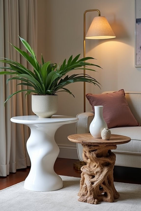 artistic and functional side tables