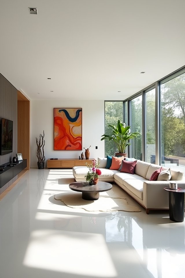 artistic contrasts on floors