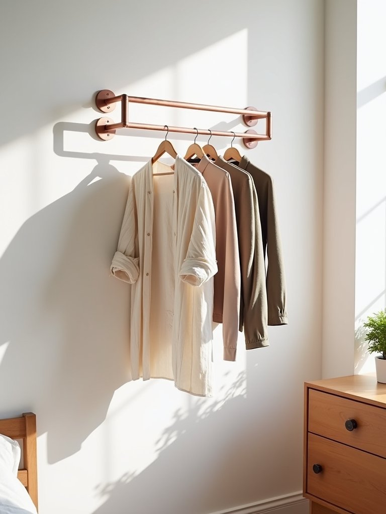artistic wall mounted clothing display