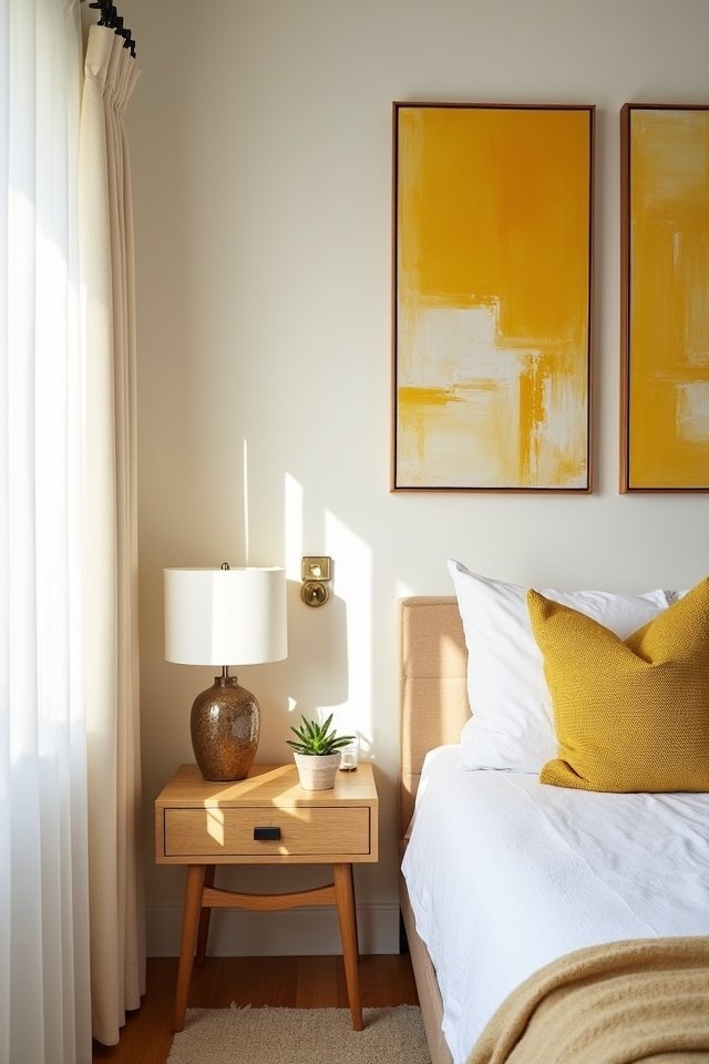 artwork enhances mustard yellow