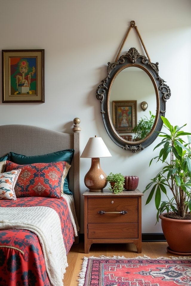 asymmetrical mirrors add intrigue