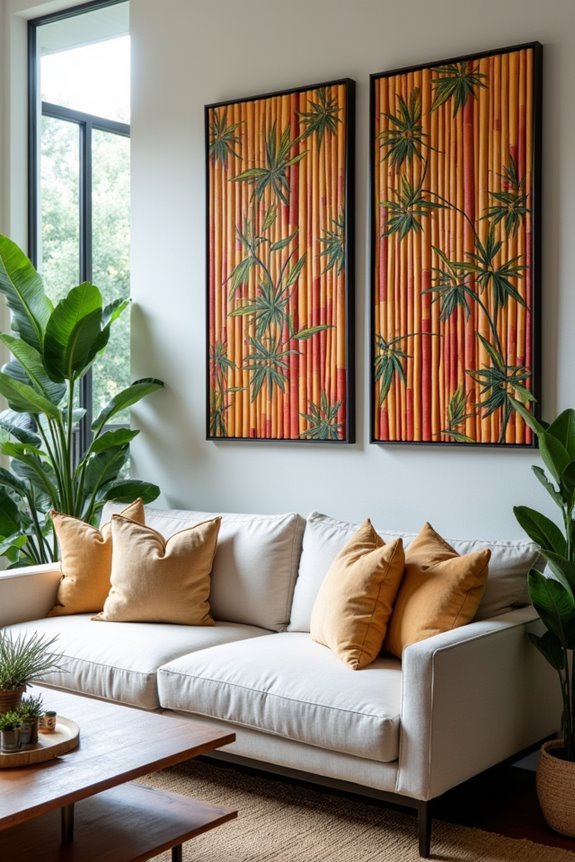 bamboo canvas decor ideas
