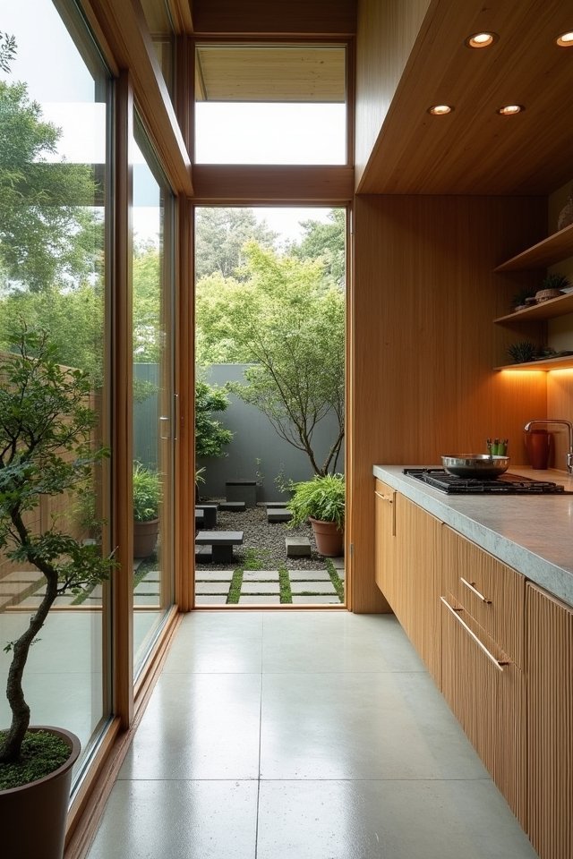 bamboo inspired serene kitchen