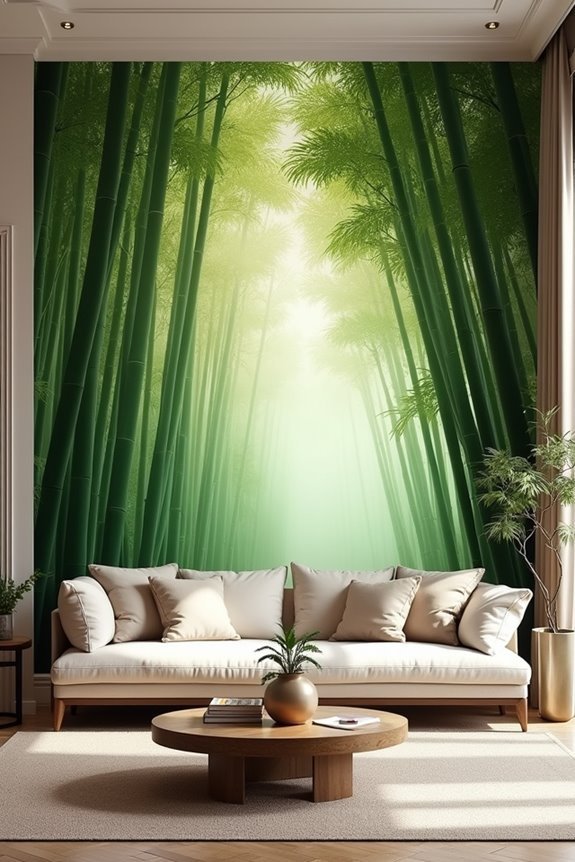 bamboo mural serenity escape