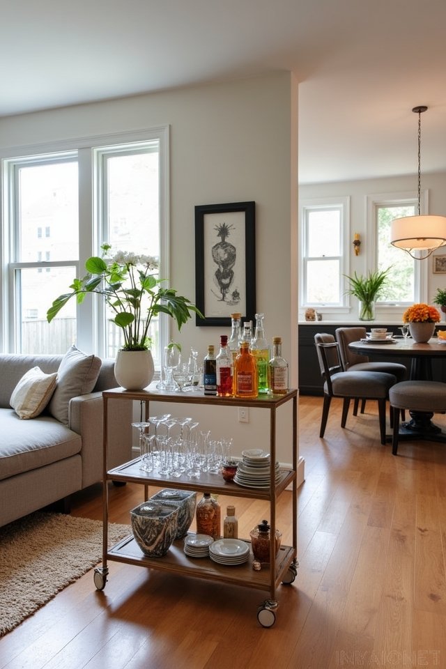 bar cart functional decor