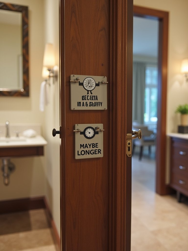 bathroom break sign ideas