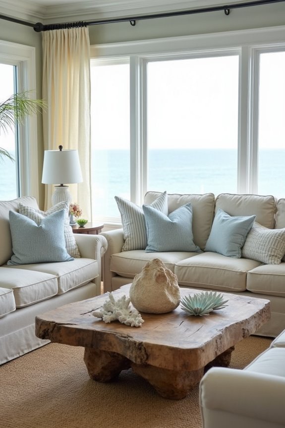 beachy decor for living room