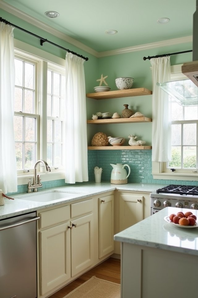beachy kitchen wall colors