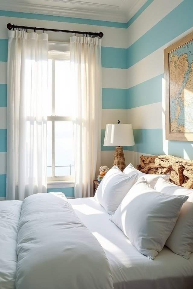 beachy nautical bedroom vibe