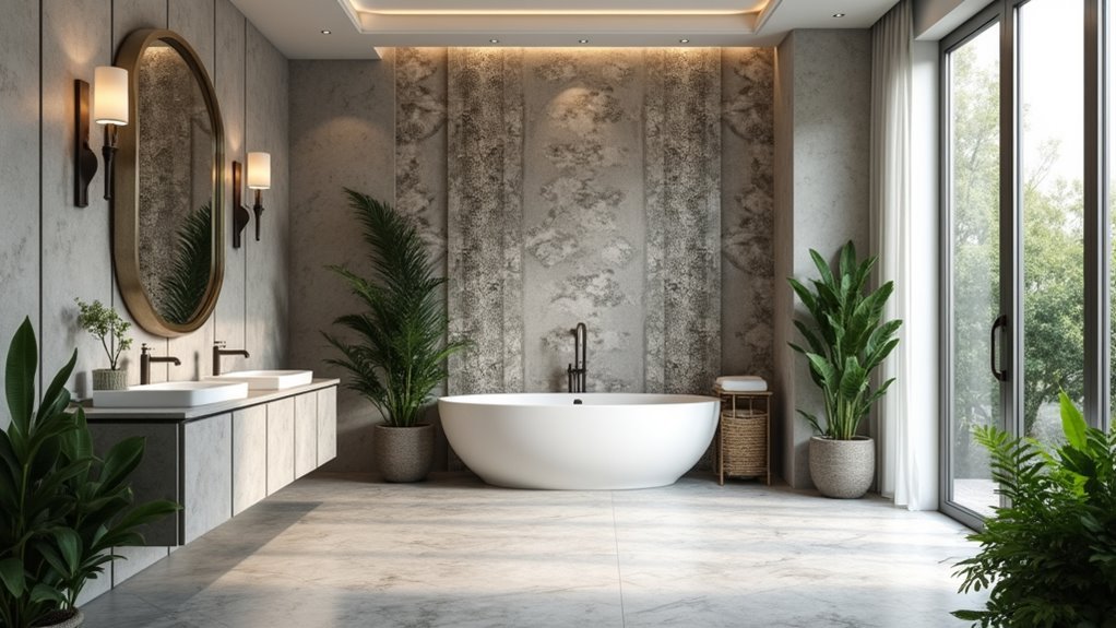 beautiful bathroom wall designs