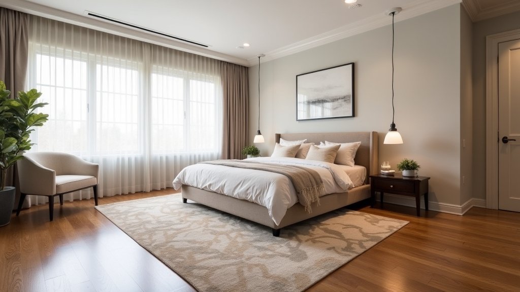 bedroom rug placement tips
