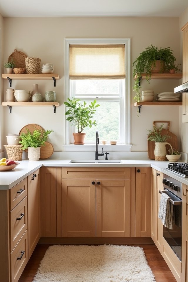 beige dishware on display