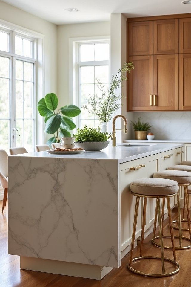beige kitchen island elegance