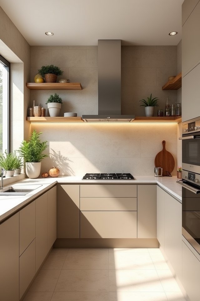 beige tiles for kitchen elegance