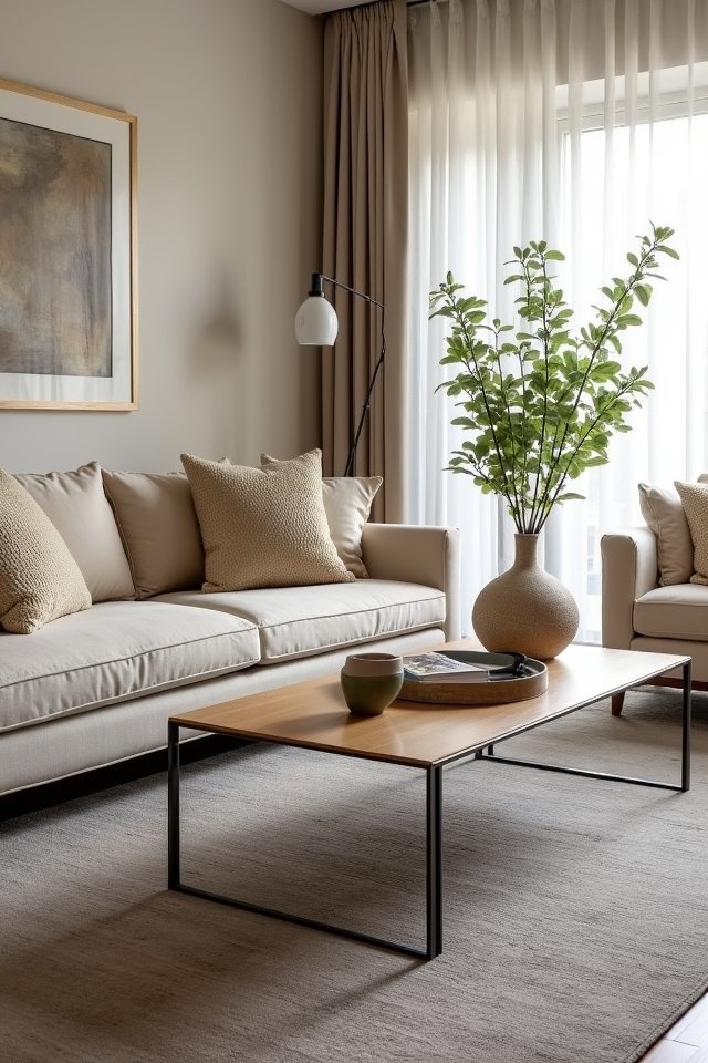 beige upholstery for coziness