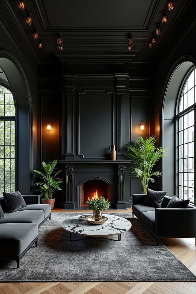 black decor highlights architecture