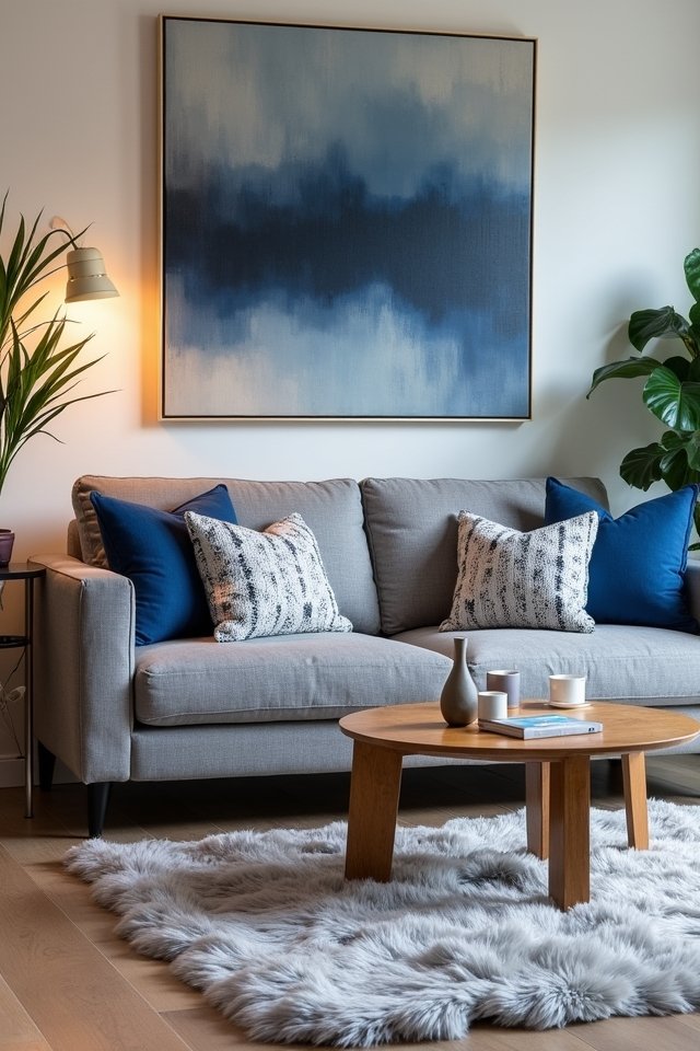 blue and grey artwork