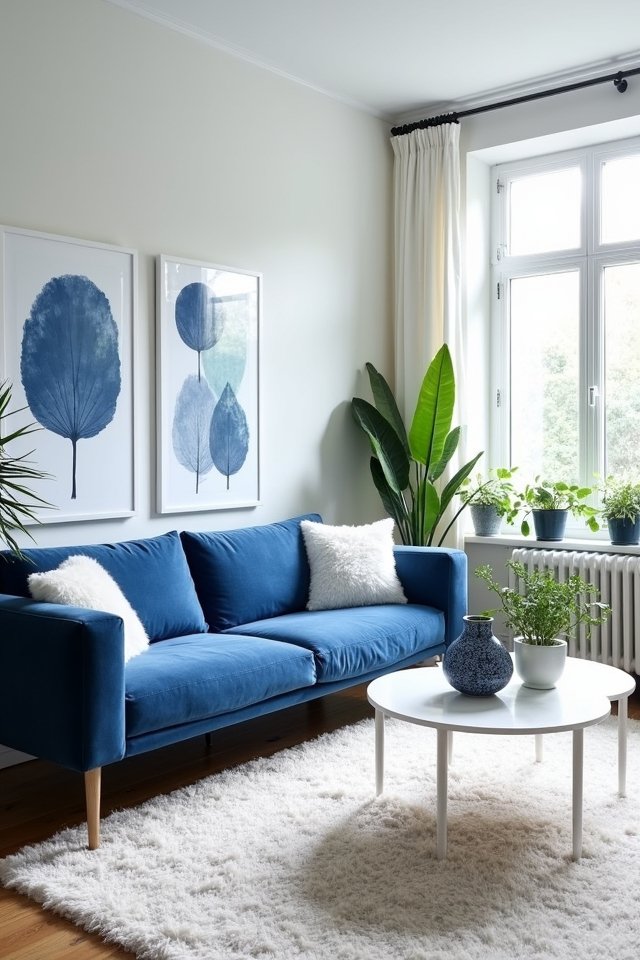 blue and white elegance