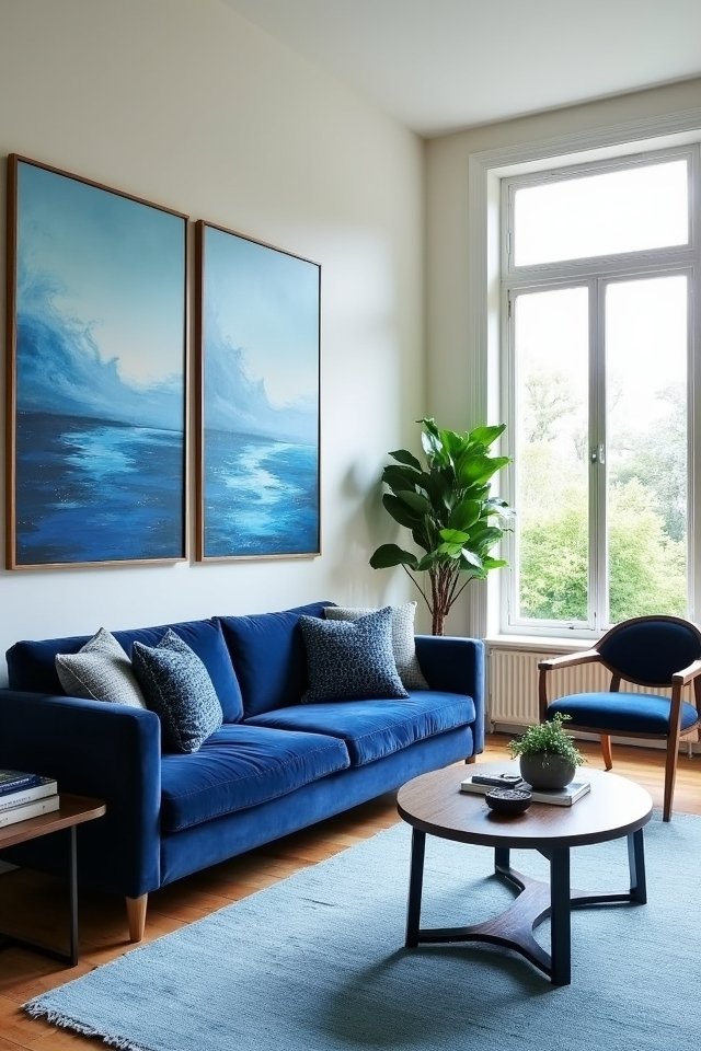 blue artwork for decor