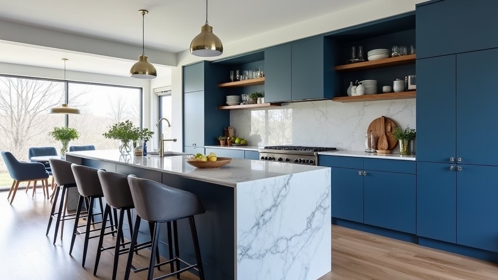 blue cabinets kitchen ideas