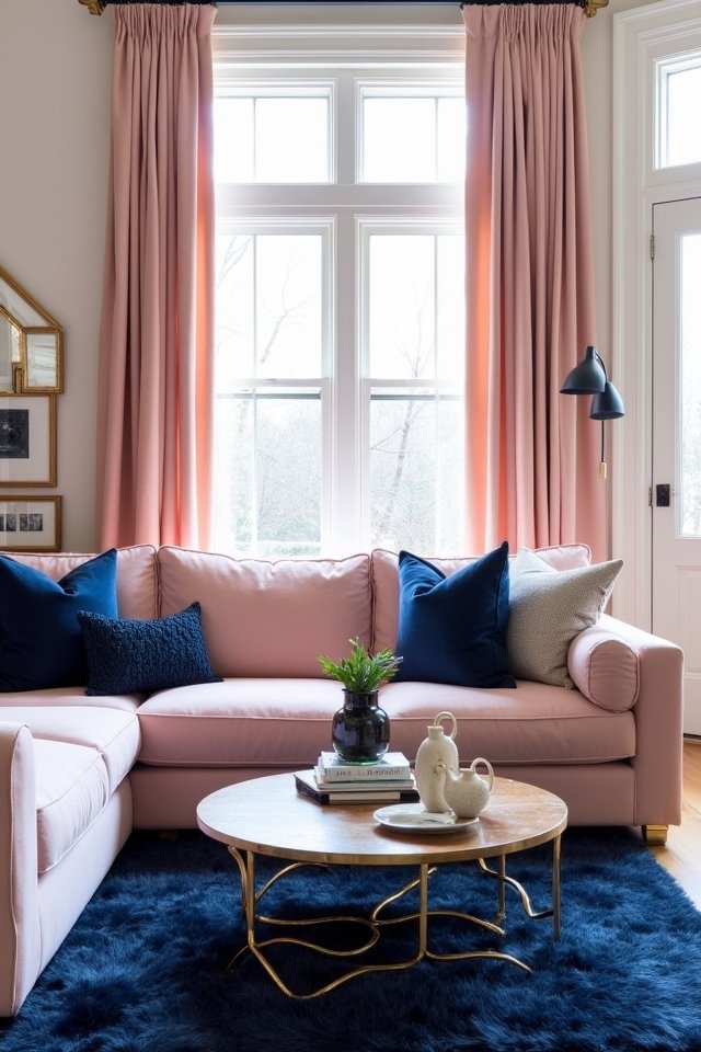 blush and navy elegance