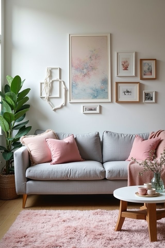 blush pink cozy accents