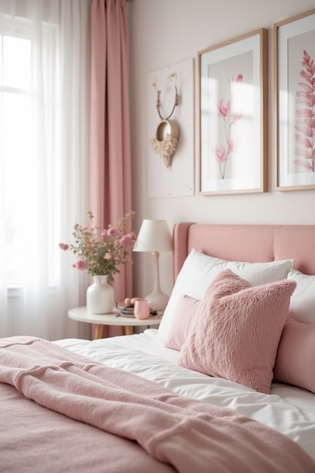 blush wall art transformation