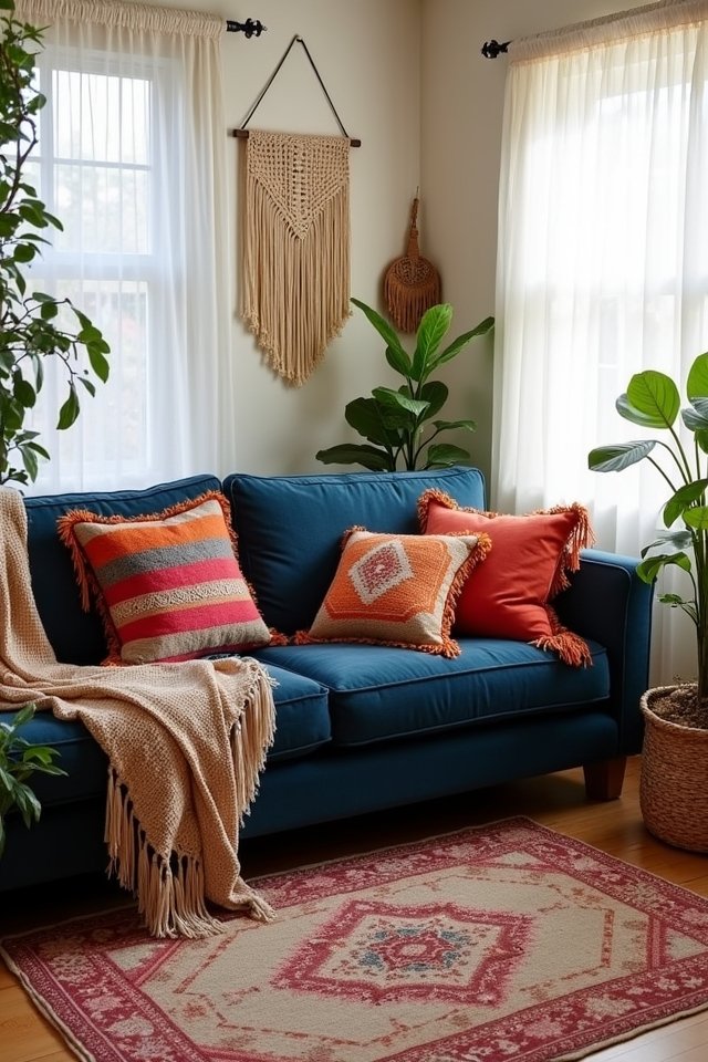 bohemian living room makeover