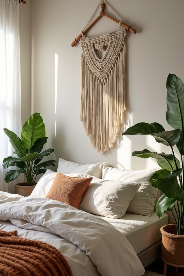 bohemian macram mirror decor